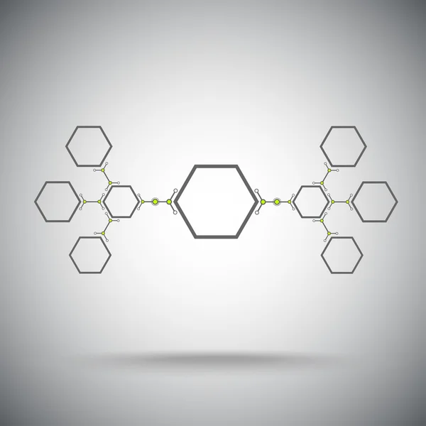 Gekoppelde cellen — Stockvector