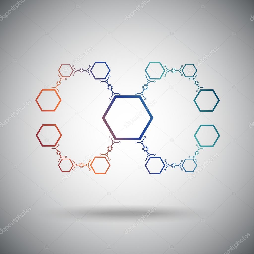 The compounds of hexagonal cells Gradient