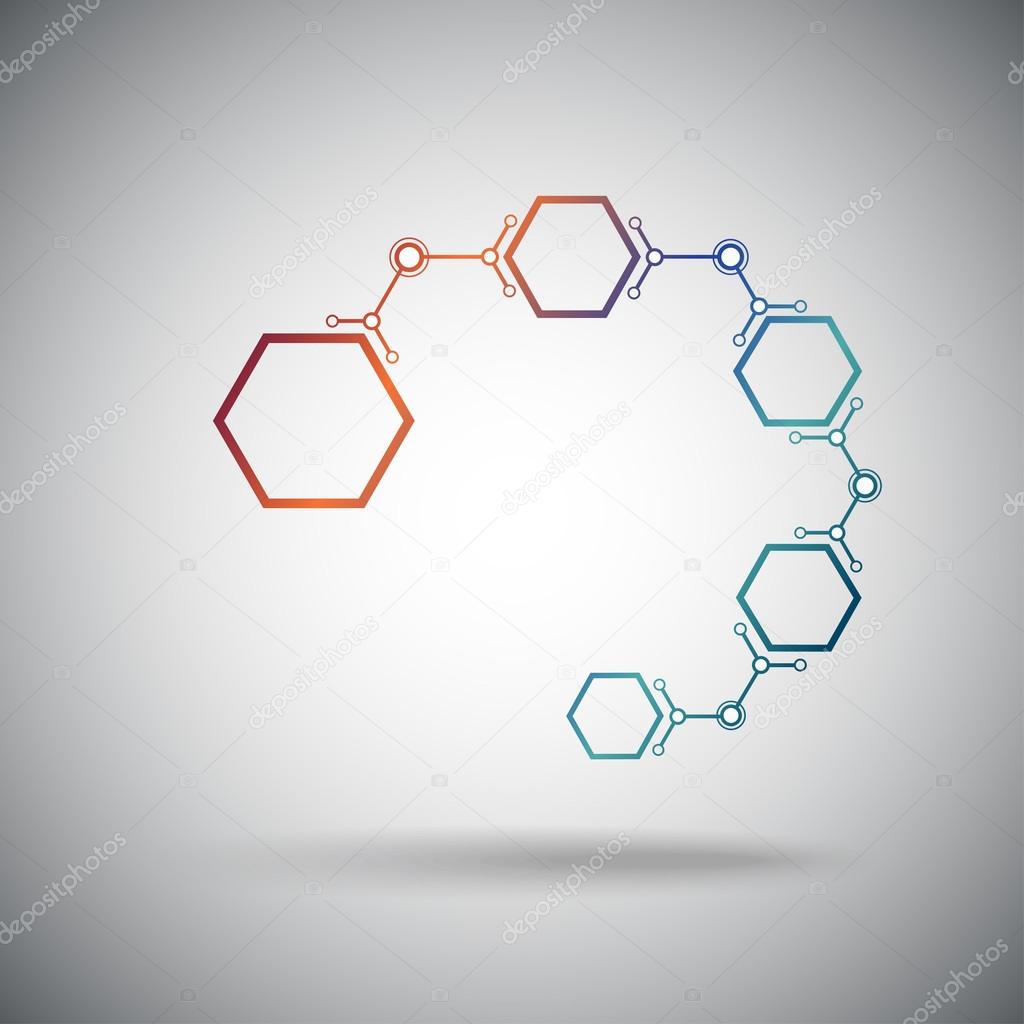 chain of connected cells gradient