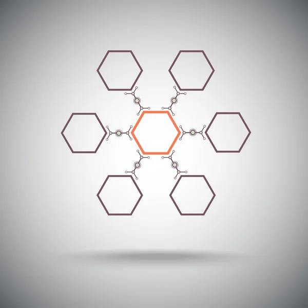 Seis compuestos naranja — Archivo Imágenes Vectoriales