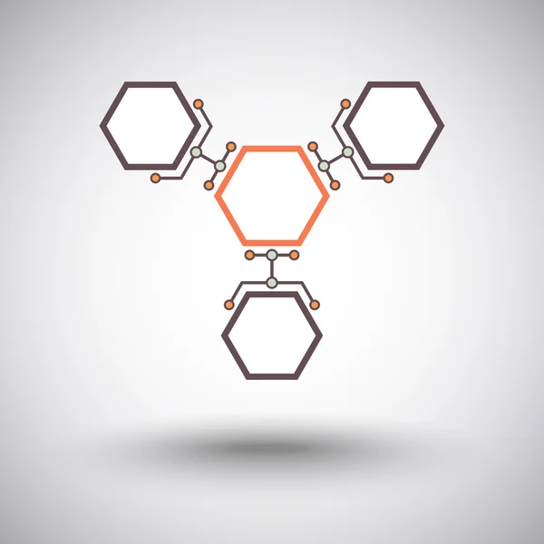 Conexão laranja — Vetor de Stock