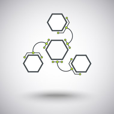 yay şeklinde bağlantılar gri-yeşil