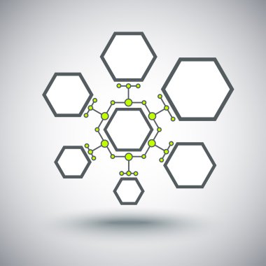 hücreleri farklı boyutlarda gri-yeşil