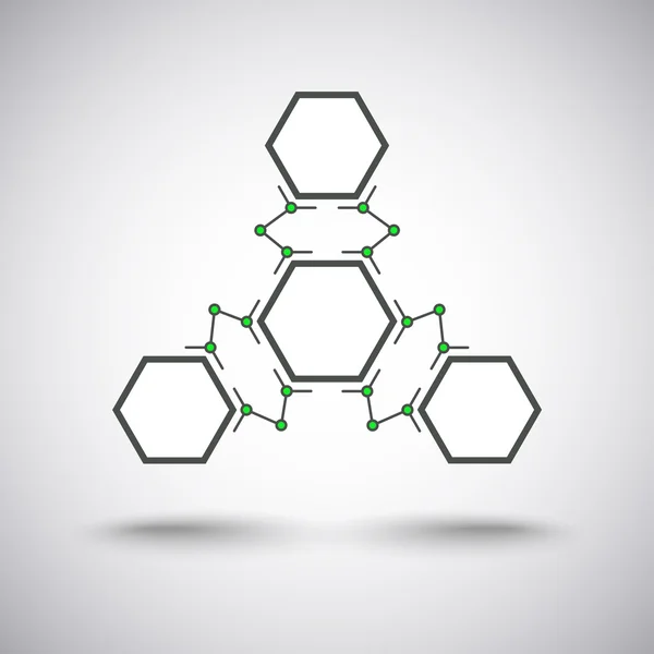 Gradiente di connessione grigio-verde — Vettoriale Stock