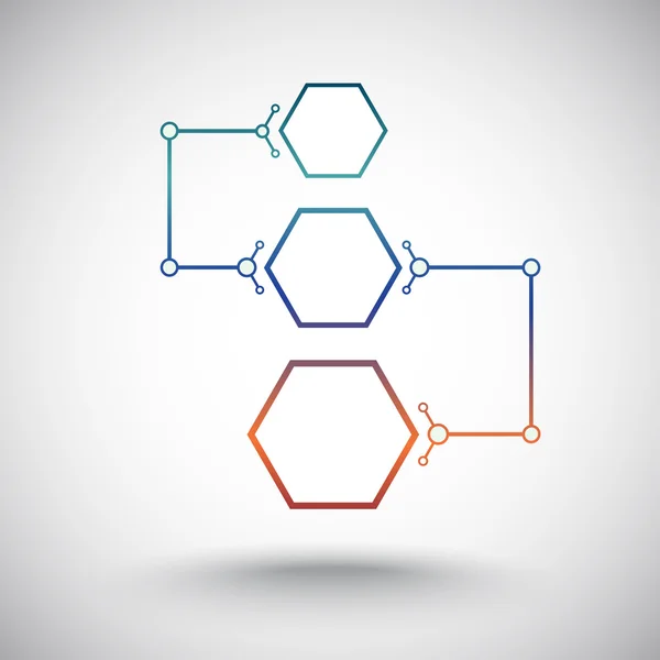 Gradient de polygones de connexion — Image vectorielle