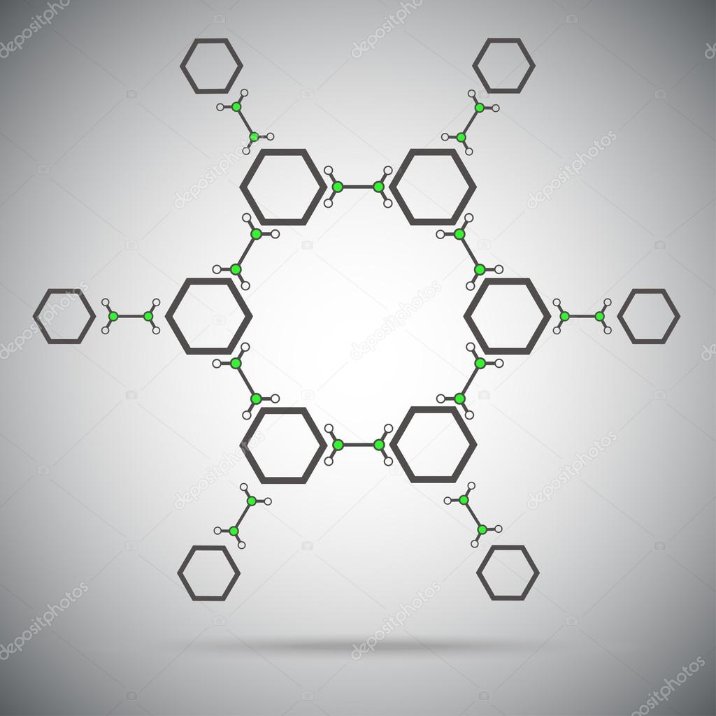 Twelve connected cells gray color