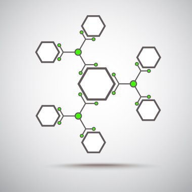 gri altıgen Hücre bağlantısı