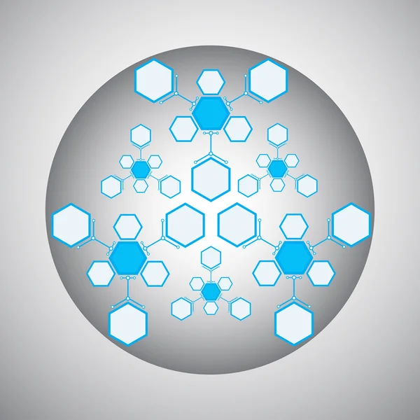 Kaleidoskop der Verbindungen blau — Stockvektor
