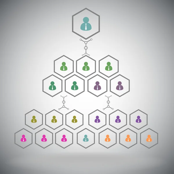 Řídící pyramida barevná — Stockový vektor