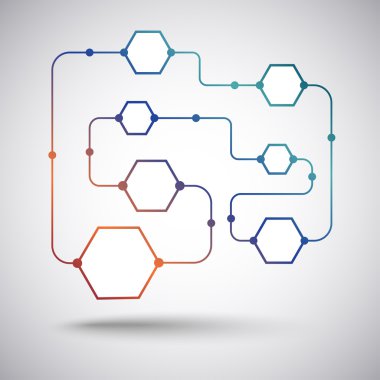 The concept of user connections. Gradient clipart
