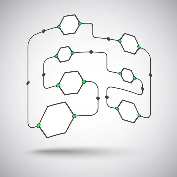 Il concetto di connessioni utente. Convex — Vettoriale Stock