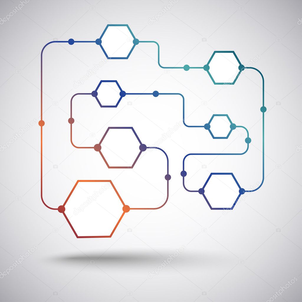 The concept of user connections. Gradient