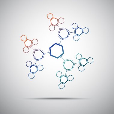 kar tanesi şeklinde altıgen hücreleri bağlamak. Gradyan