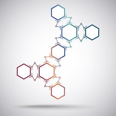 Bileşik sekiz özdeş altıgen hücre. Gradyan