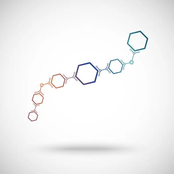 在波形中连接的单元格 — 图库矢量图片