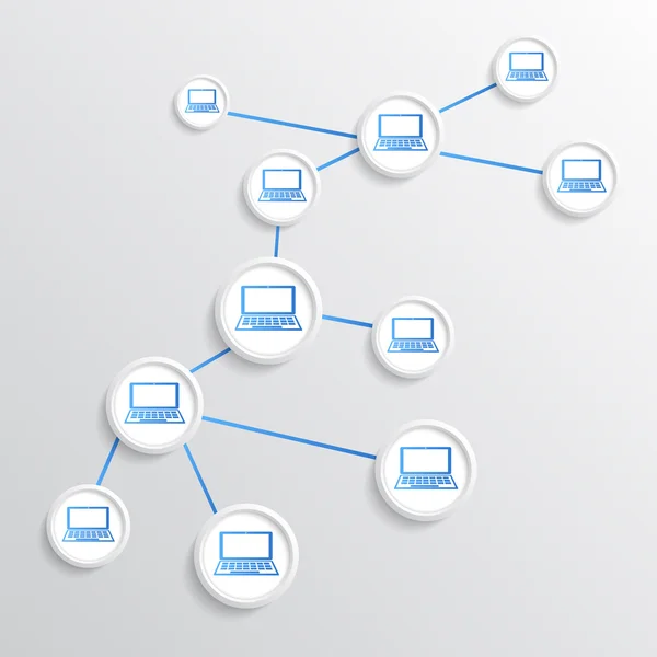 ネットワーク接続の概念 — ストックベクタ