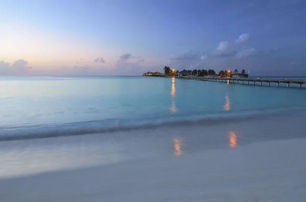 Romantikus este a Maldív-szigeteken — Stock Fotó