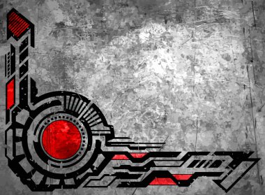 gelecekteki siyah & kırmızı geometrisi