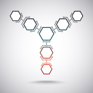 yedi altıgen hücre iletişim. Gradyan