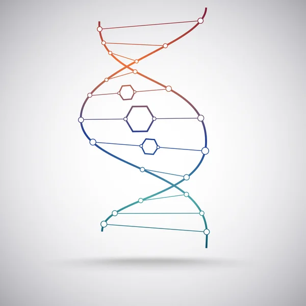 La molecola di DNA. gradiente — Vettoriale Stock