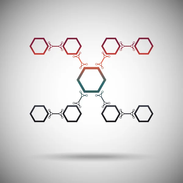 Gradiente interconectado de dos circuitos abiertos — Vector de stock