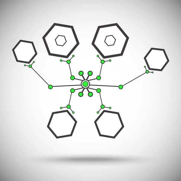 Nanobot szaro zielony — Wektor stockowy