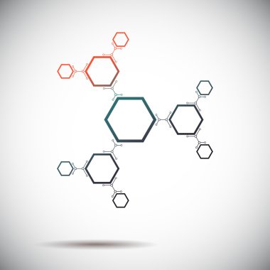 birbirine bağlı farklı boyutlarda on hücre