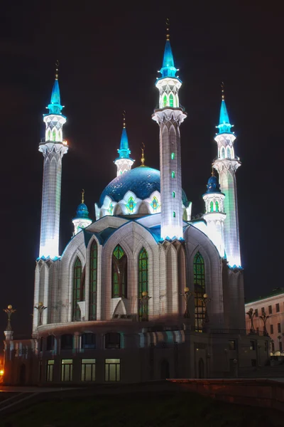 Moschea Qolsharif di notte — Foto Stock