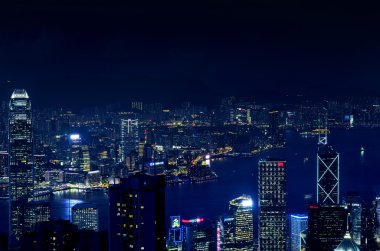 Geceleyin Hong Kong Şehri