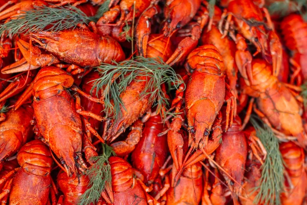 Gekochte Krebse beim Streetfood-Festival — Stockfoto