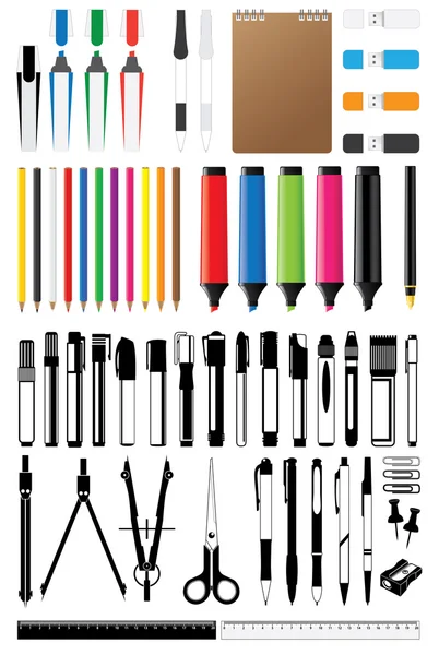 Stationery collection — Stock Vector