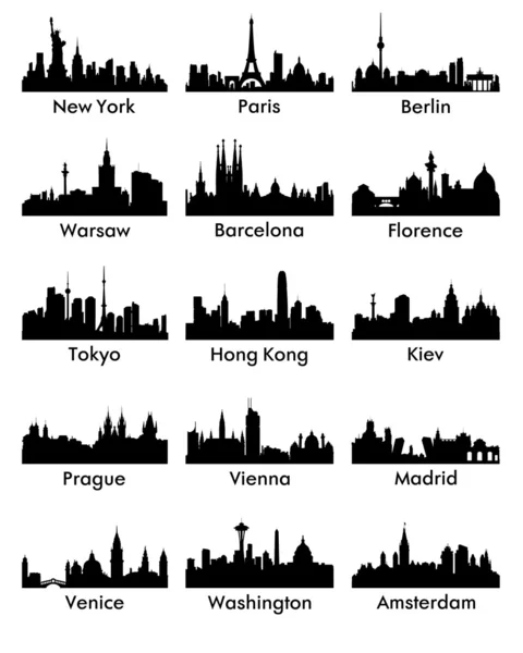 Stad silhouet 15 — Stockvector