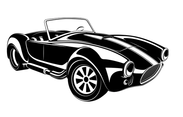 Cobra coche retro — Vector de stock