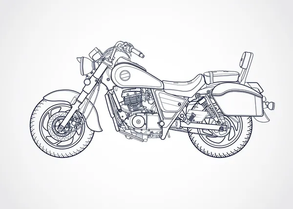 Harley Vektor Illustration — Stockvektor