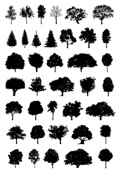 Set tree — Stock Vector