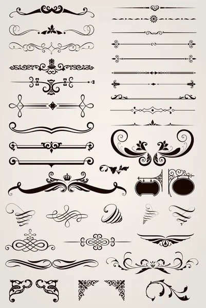 Ornamentos decorativos elementos — Stockvector