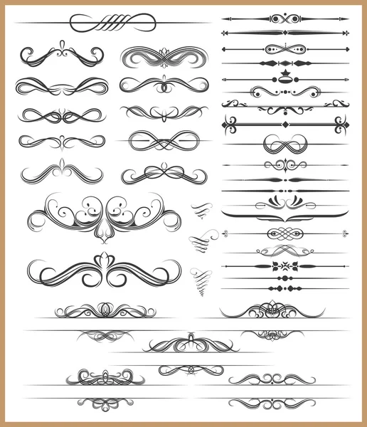 Calligraphic decorative elements — Stock Vector