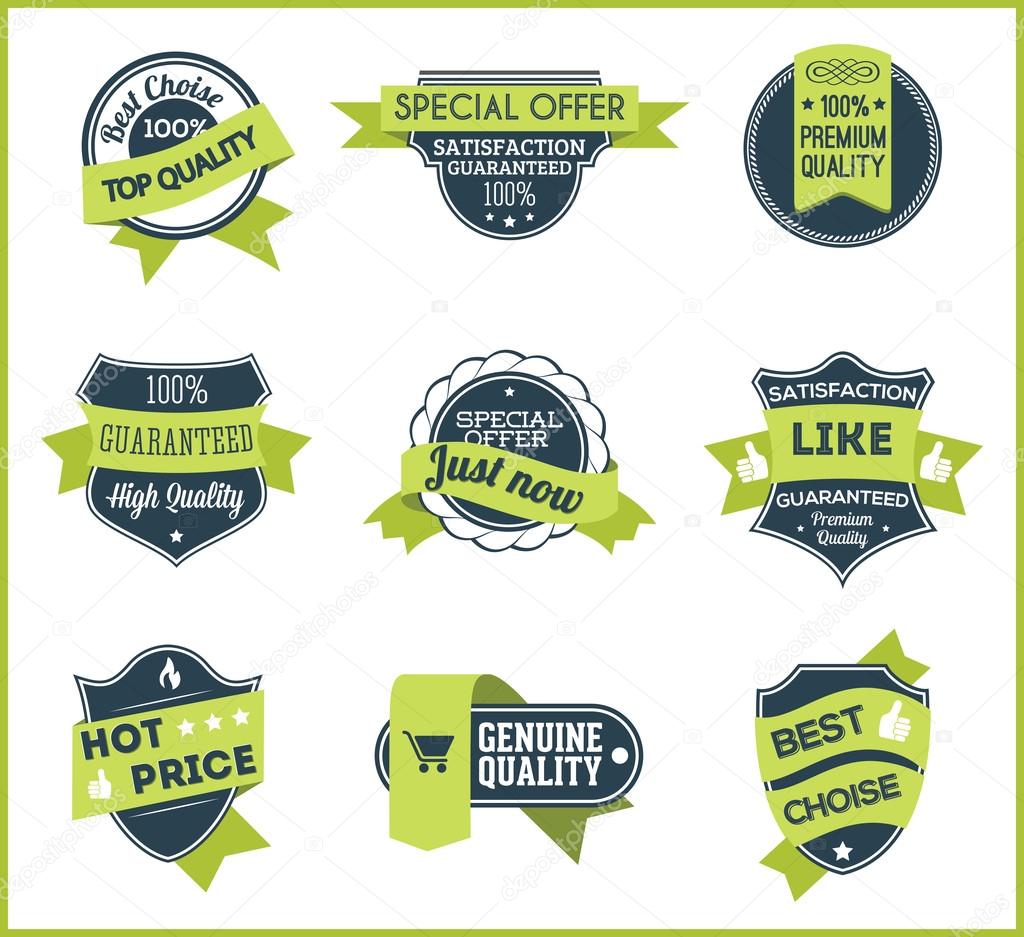 Green marketing labels (set of 5)