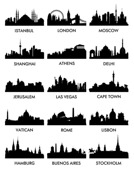 Stadtsilhouettenvektor 3 (15) — Stockvektor