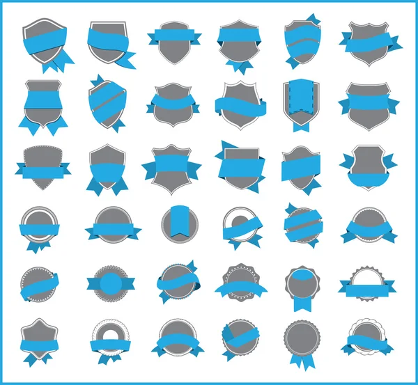 Blauwe stickers (set 3) — Stockvector