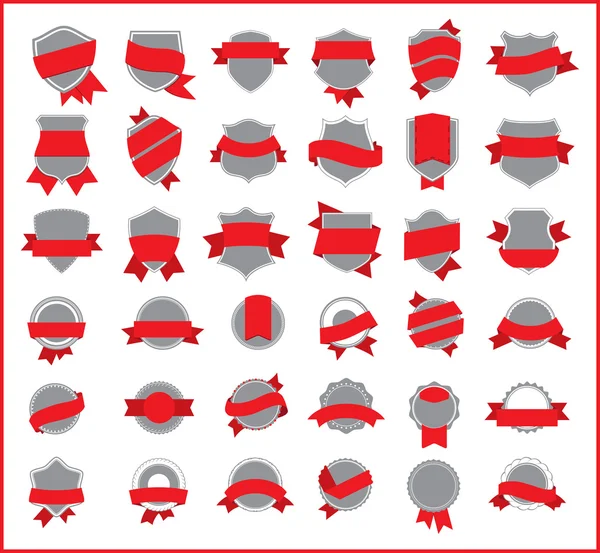 Rode stickers (set 2) — Stockvector