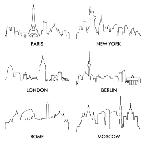 Stadtsilhouettenvektor — Stockvektor