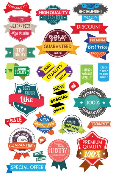 Set marketing labels — Stock Vector