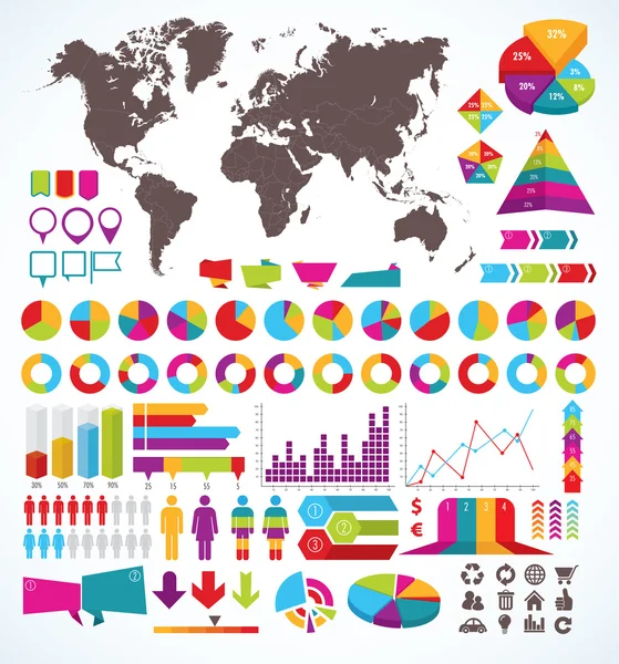 Infographic için öğeleri kümesi
