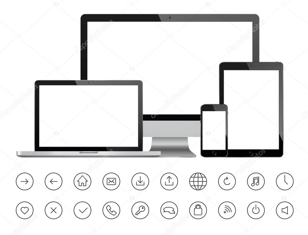 Mobile devices and minimalistic icons