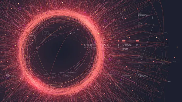 Tecnologia Futurista Fundo Análise Brilho Polígonos Plexo Estrutura Apresentação Negócios —  Vetores de Stock