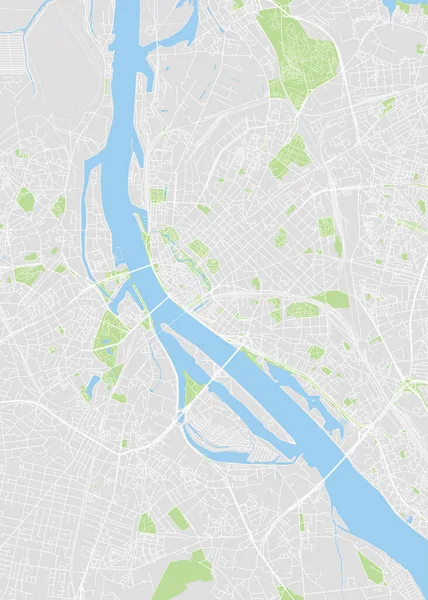 Şehir Haritası Riga Renkli Detaylı Plan Vektör Illüstrasyonu — Stok Vektör