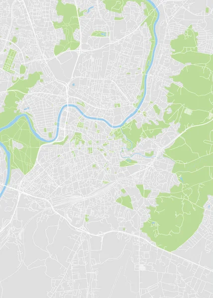 City Map Vilnius Color Detailed Plan Vector Illustration 图库插图