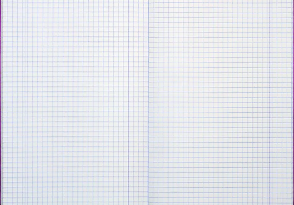 笔记本与方格的床单-白色背景 — 图库照片