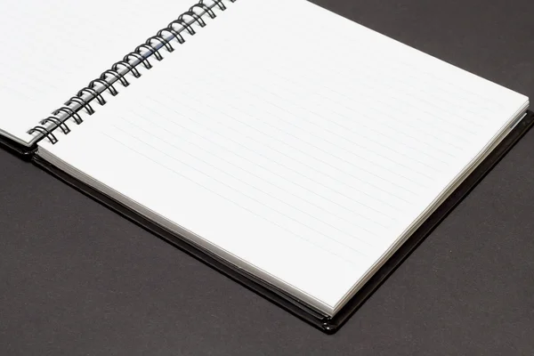 Notebook background open view with a spiral binding — Stock Photo, Image